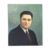 Old oil painting portrait 38 x 46 cm