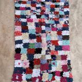 Moroccan carpet Boucherouite colored - 120 x 216 cm