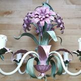 Lustre iron and painted sheet flowers camellias