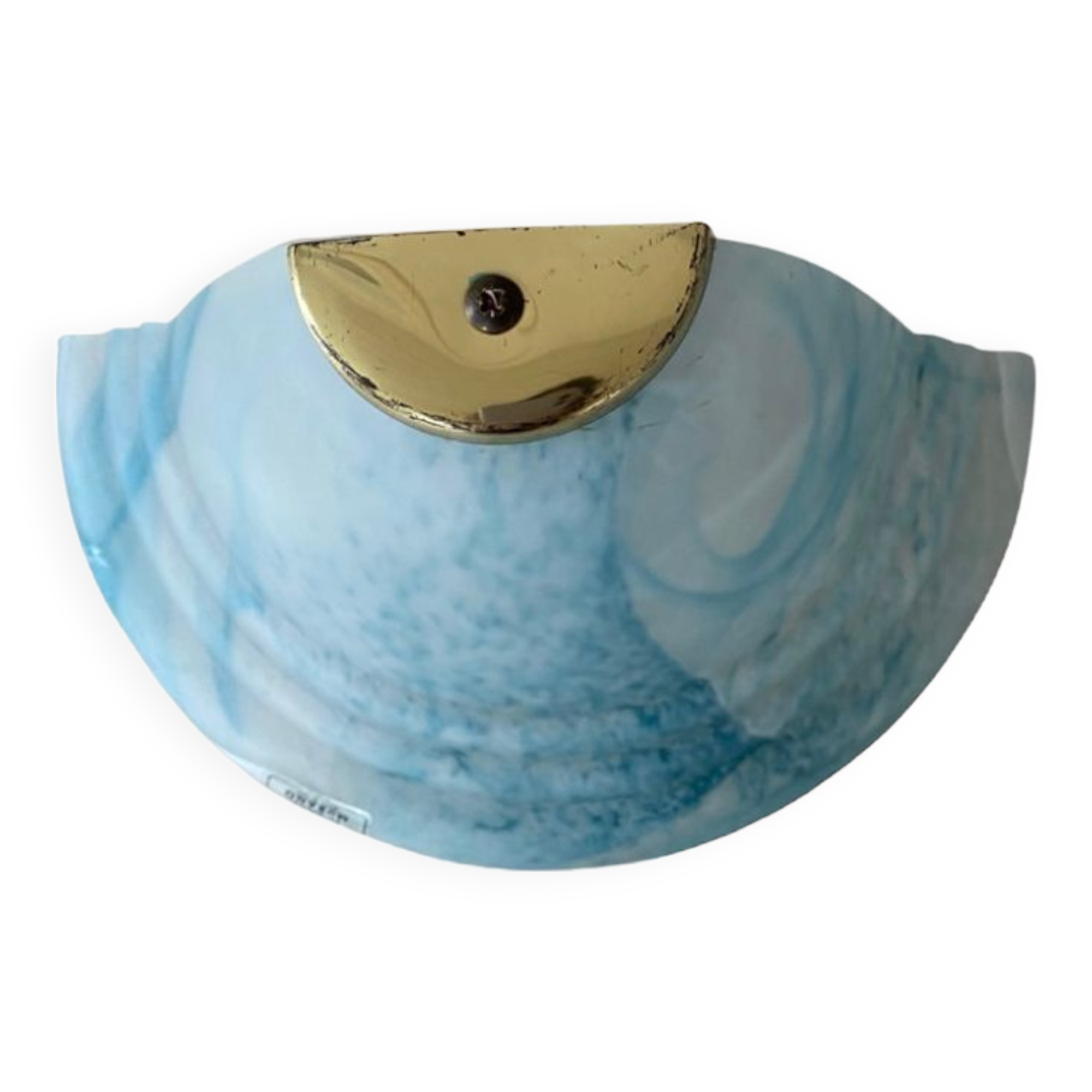 Marbled blue Murano glass wall light