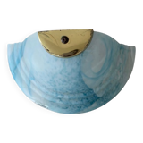 Marbled blue Murano glass wall light