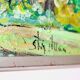 Swedish Original Mid-Century Oil On Board Painting" Clearing" by Stig Allan