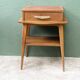 Pair of bedside tables, 1950s, compass legs