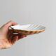 Coupelle en forme de coquillage bicolore, porte-savon
