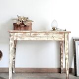 Patinated wooden console