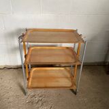 Vintage 1960s folding bar trolley on wheels