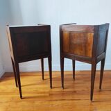 Antique pair of Directoire style bedside tables