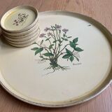 Vintage tray and under glass