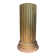 Large fluted golden wood column with a marble top, work from around 1900.