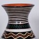 Art Deco Hand-Painted Vase in Ceramic, Slovakia, 1940s