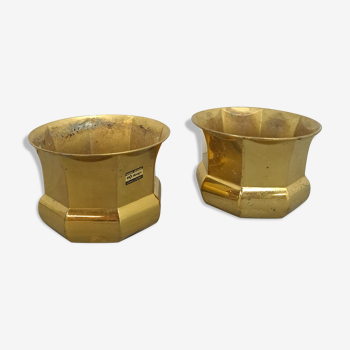 Brass set flower pots, pots