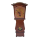 Wooden clock with balance wheel, battery operated