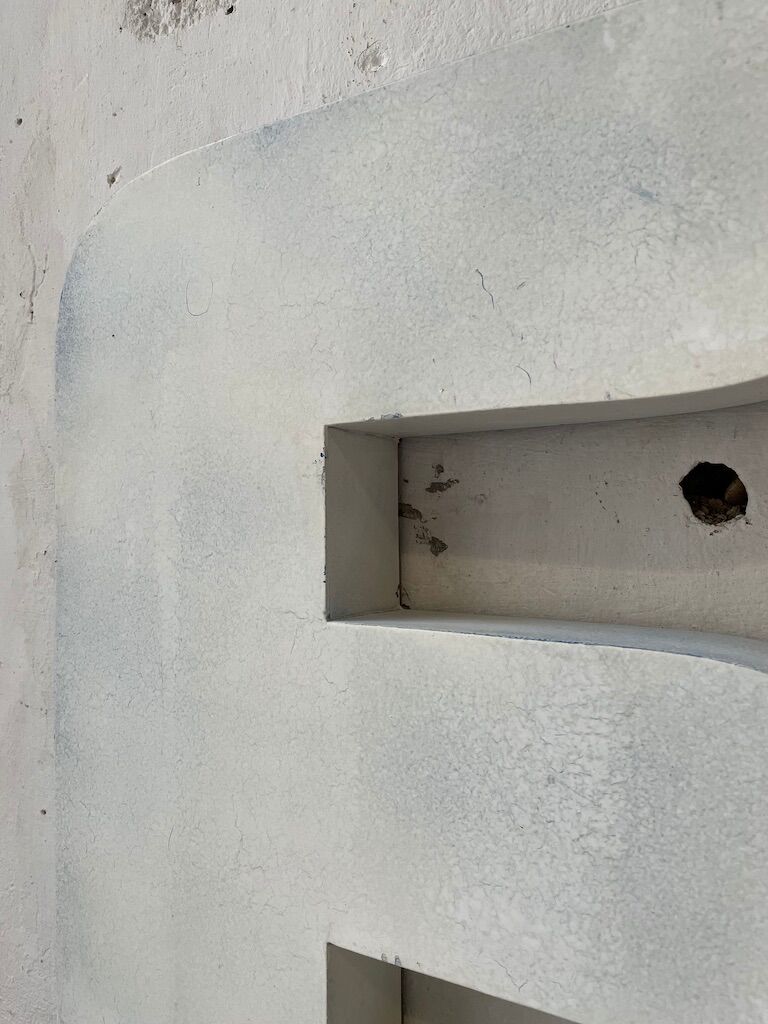 Lettre E métal XL 60cm