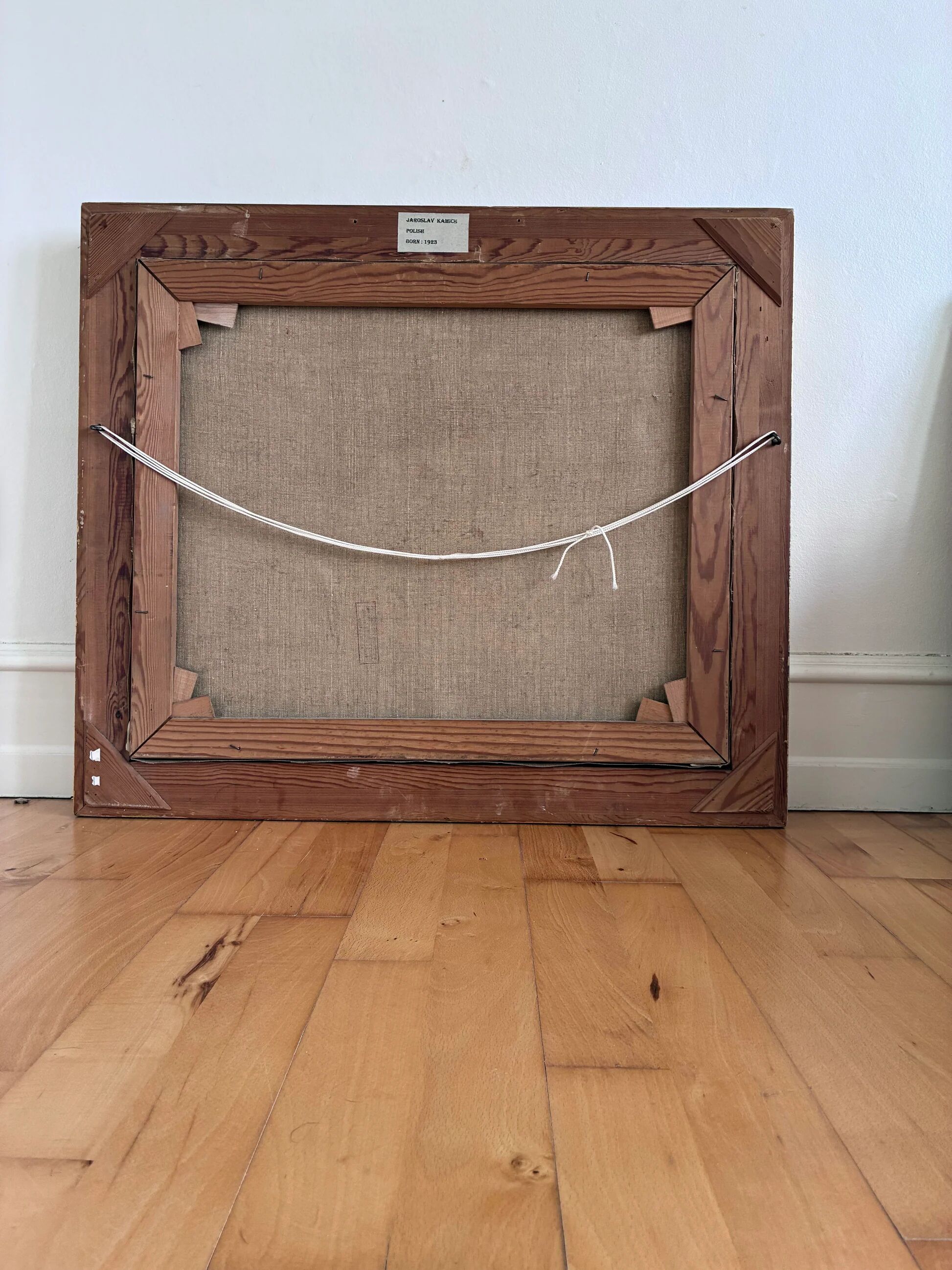 Peinture à l'huile vintage originale de cheval, grande œuvre d'art équestre signée pour mur.