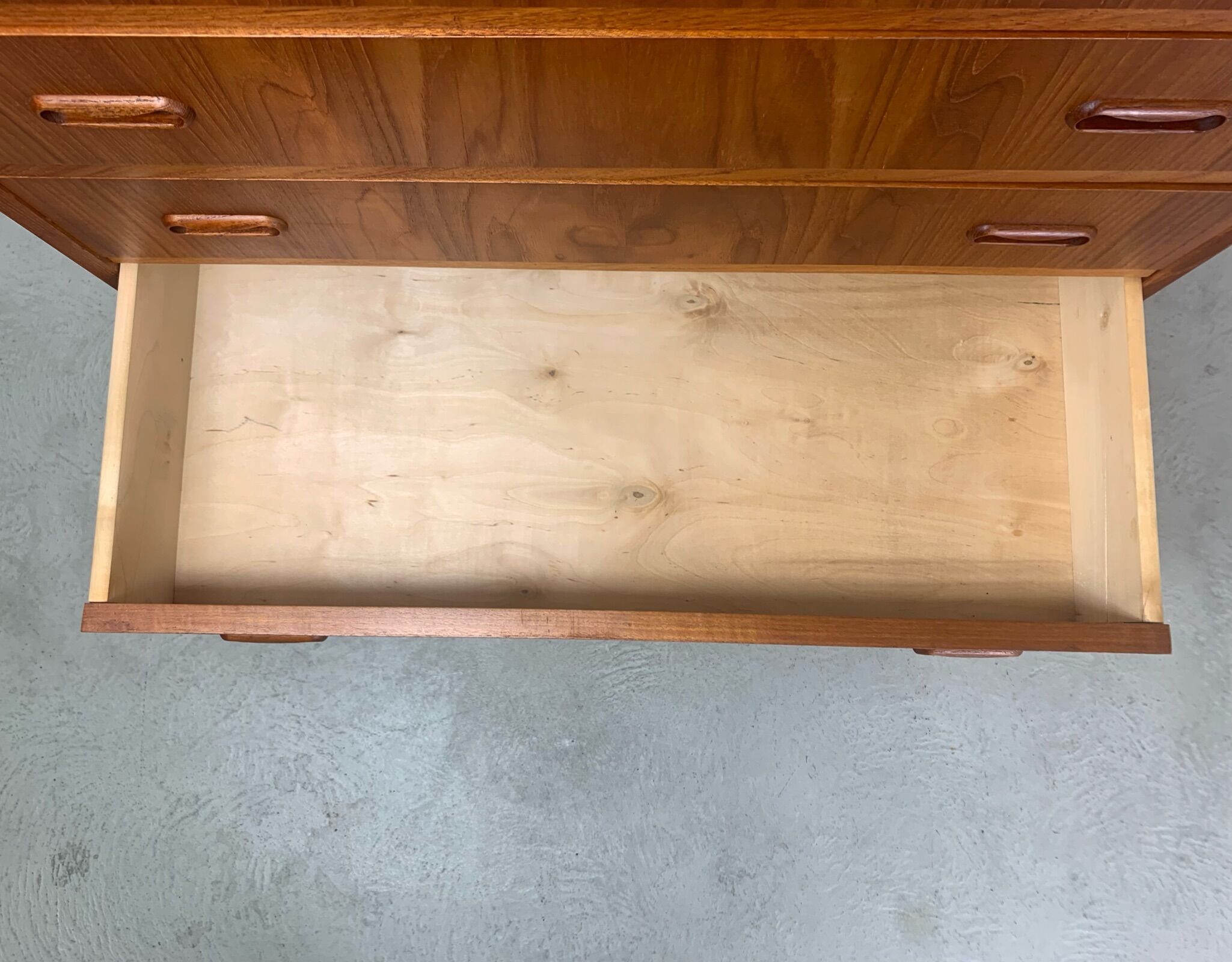 Danish teak chest of drawers tallboy midcentury 1960s