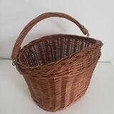 Vintage wicker basket for bicycle