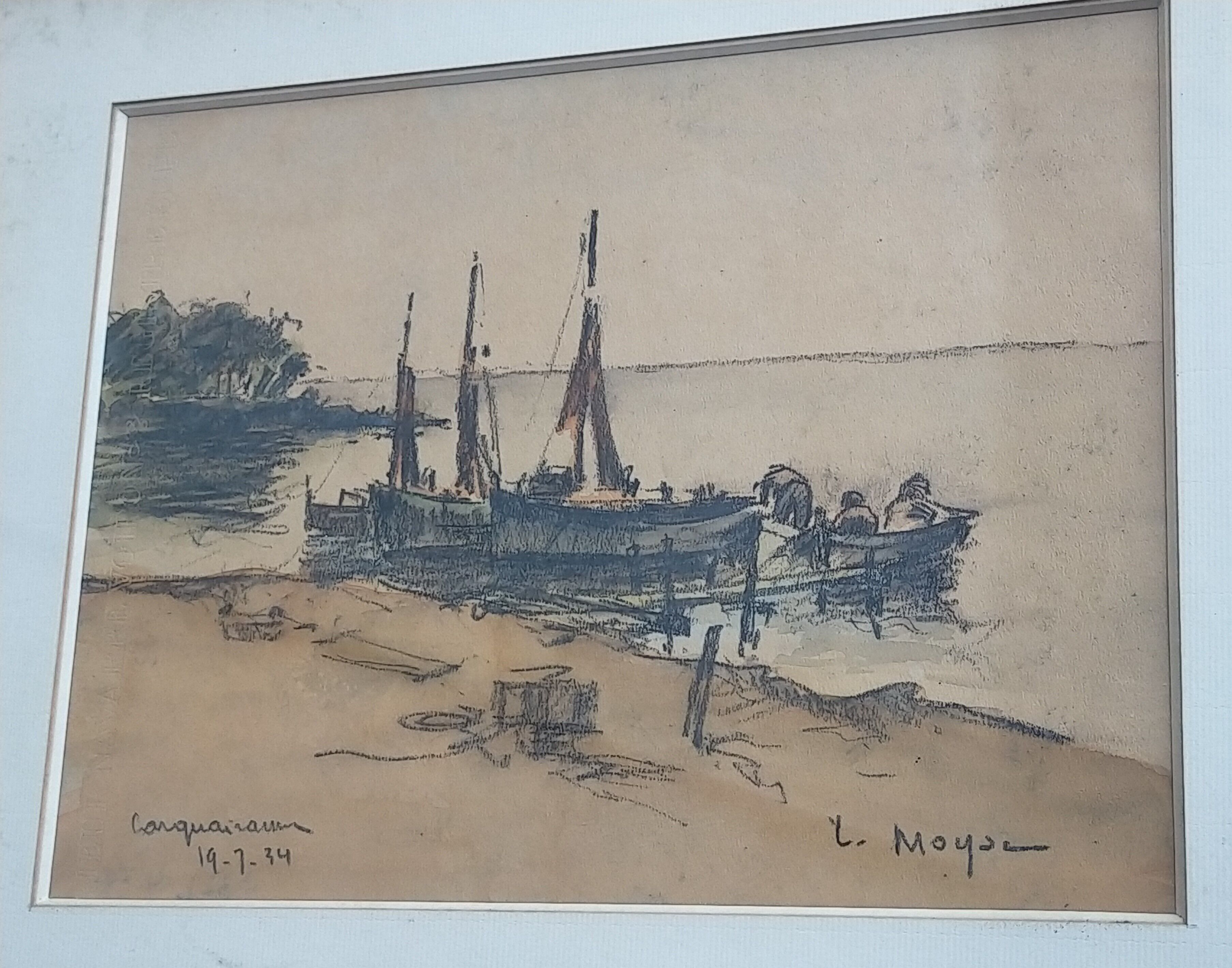 Watercolor painting Carquairanne