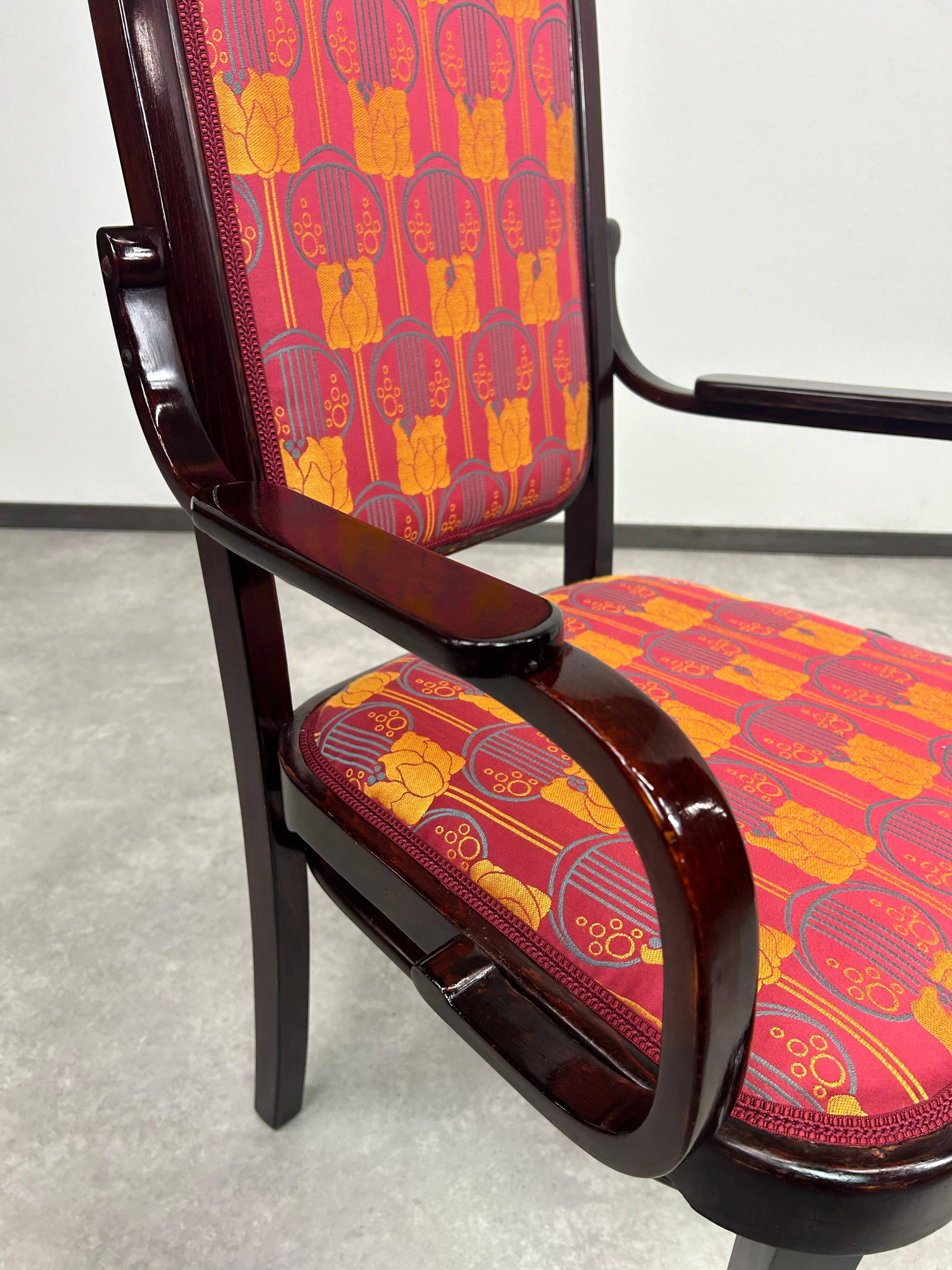 Art Nouveau office chair by Gustav Siegel for Thonet
