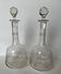 Pair of engraved crystal decanters