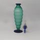 1970s Astonishing Green and Blue Bottle in Murano Glass By Michielotto