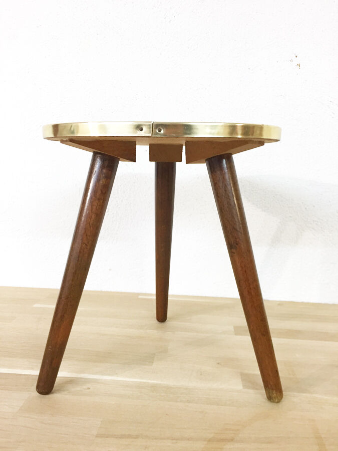 Formica tripod vintage pedestal table, 1960