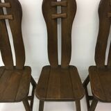 Set of 4 Belgian Brutalist Dining Chairs from De Puydt, 1970’s
