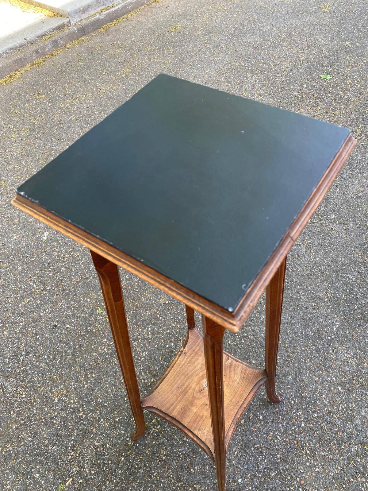 Art Nouveau vintage side table in solid wood