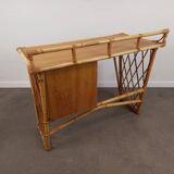 Desk and its rattan chair