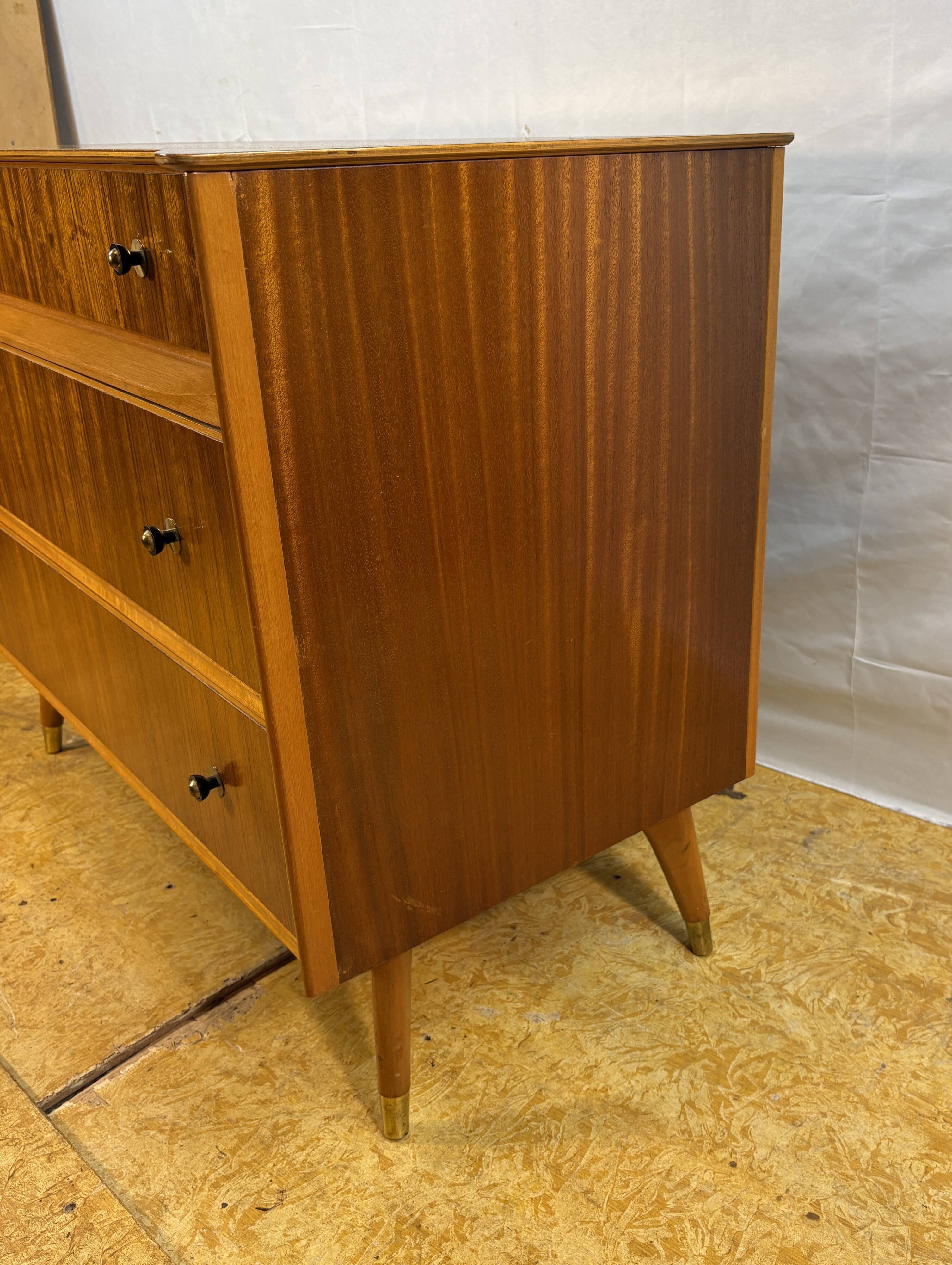 Mid Century Retro Teak Chest of Drawers by Austinsuite Circa 1960  A stunni