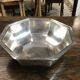 Octagonal silver-plated metal dish, Christofle.