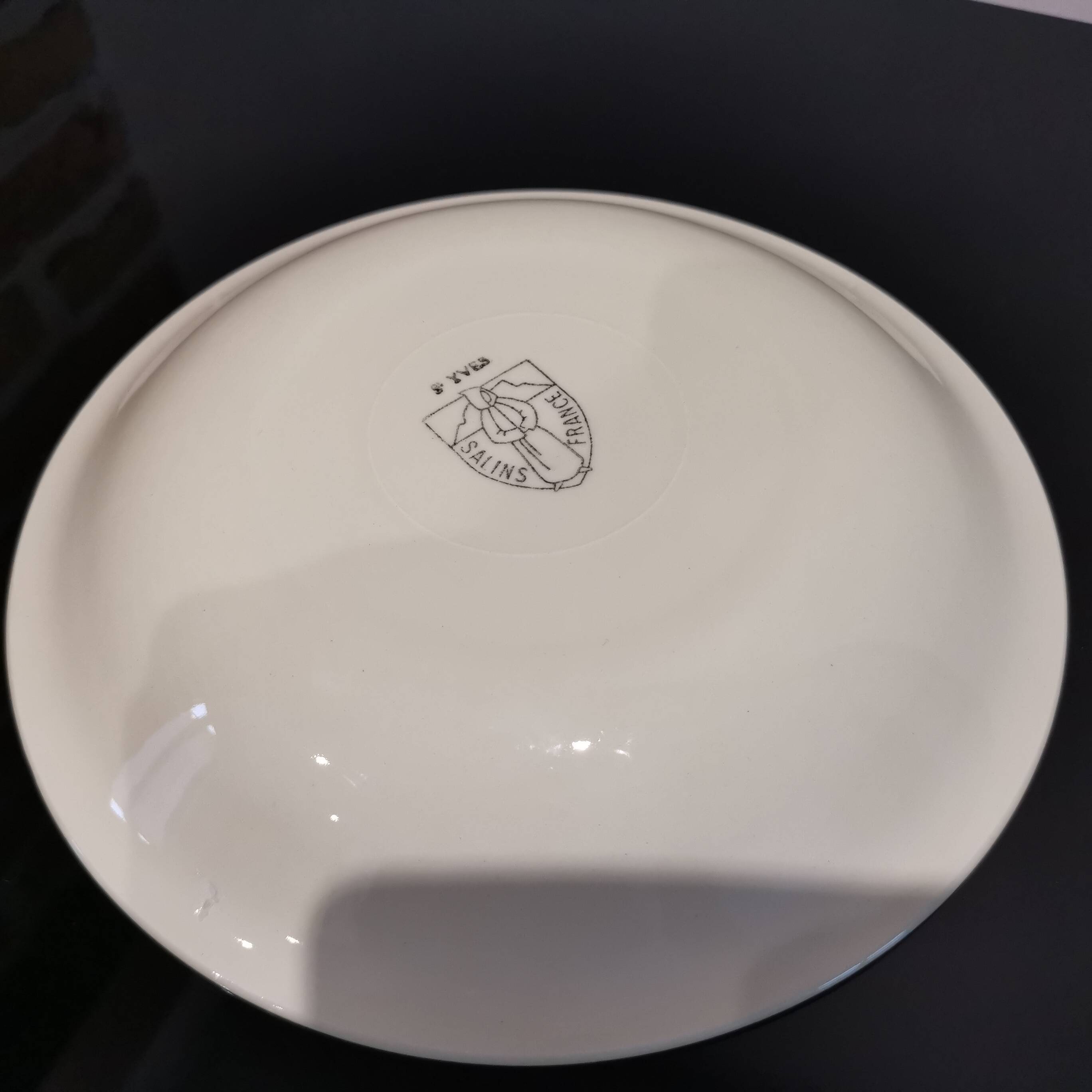 Deep plate Salins France, St Yves pattern, Vintage