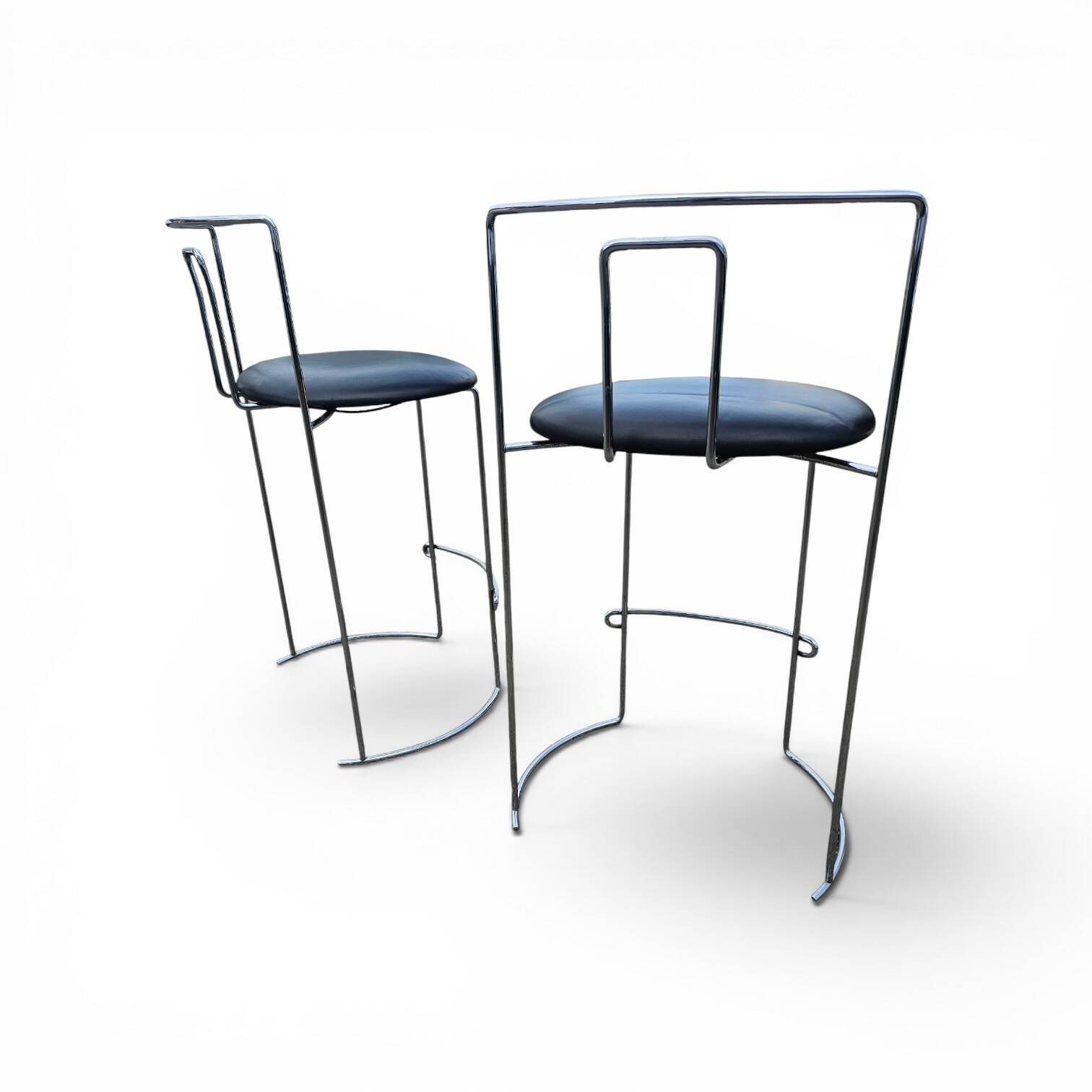 2 x Gaja stool by Kazuhide Takahama for Simon Gavina / black leather