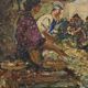 Tableau « Le Marché » par Laurens – Début XXe