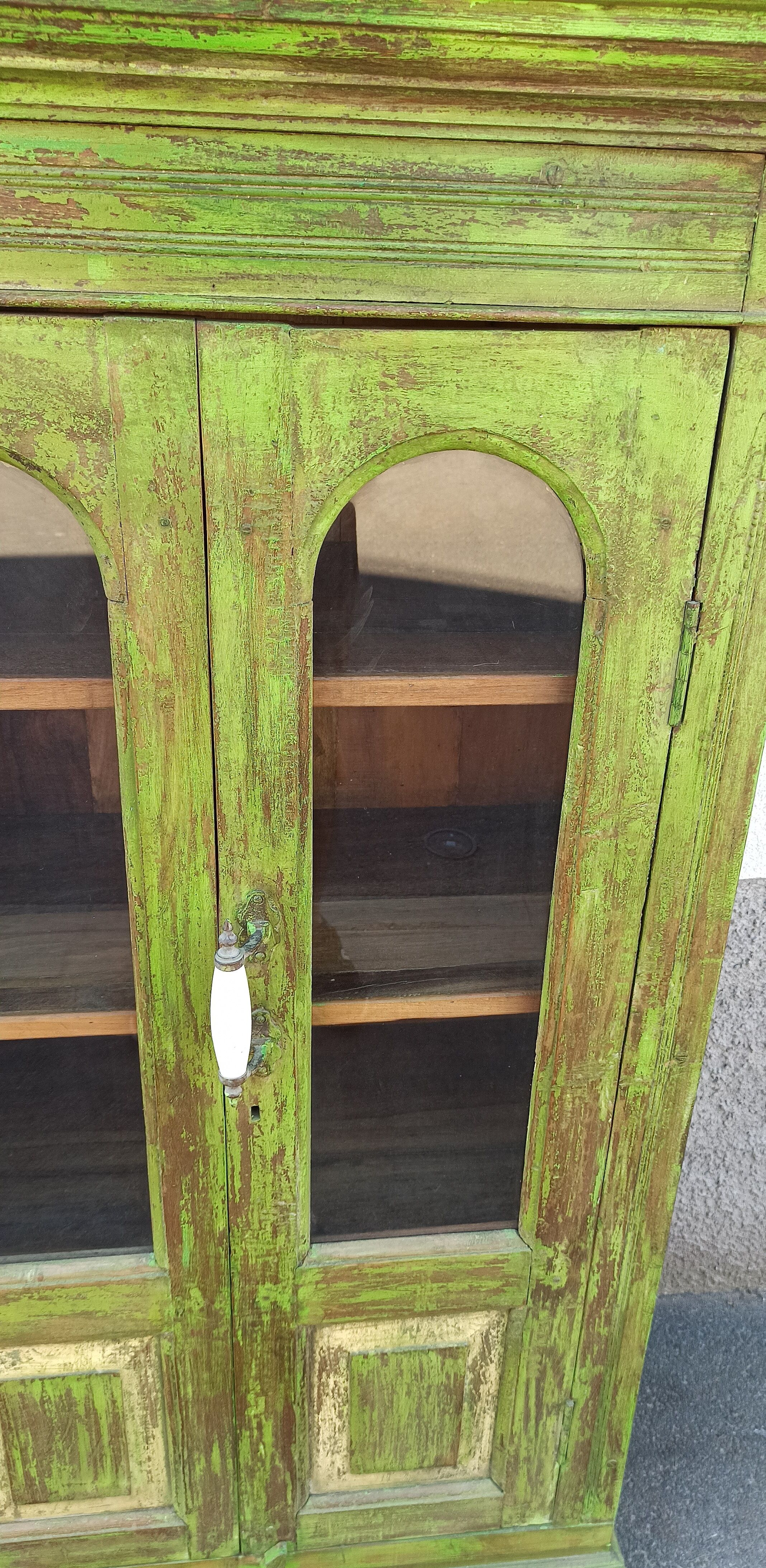 Wooden glass cabinet