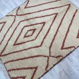 Handcrafted moroccan berber carpet 160 x 128 cm