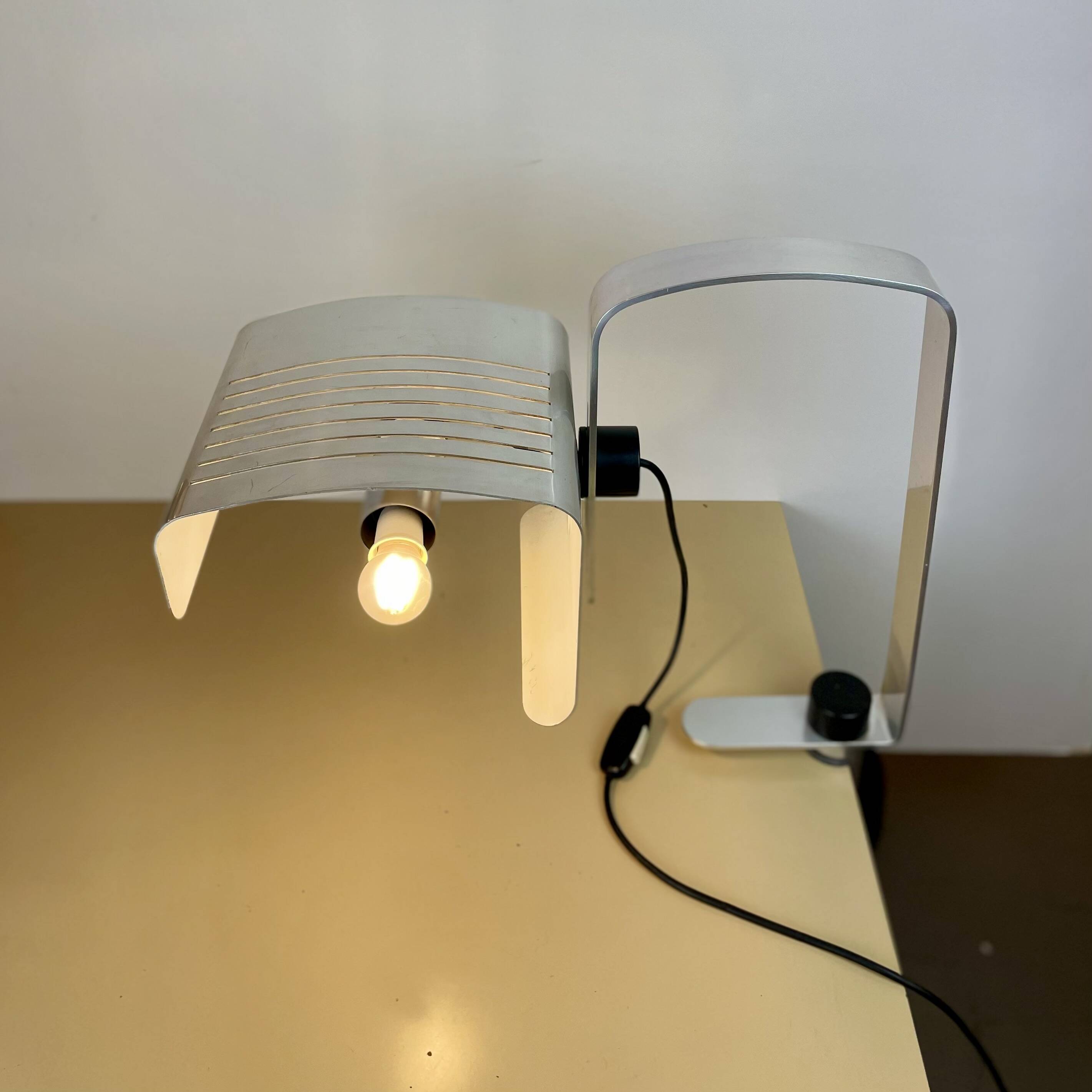 Large Aluminum Desk Lamp by Etienne Fermigier for Monic, 1970s