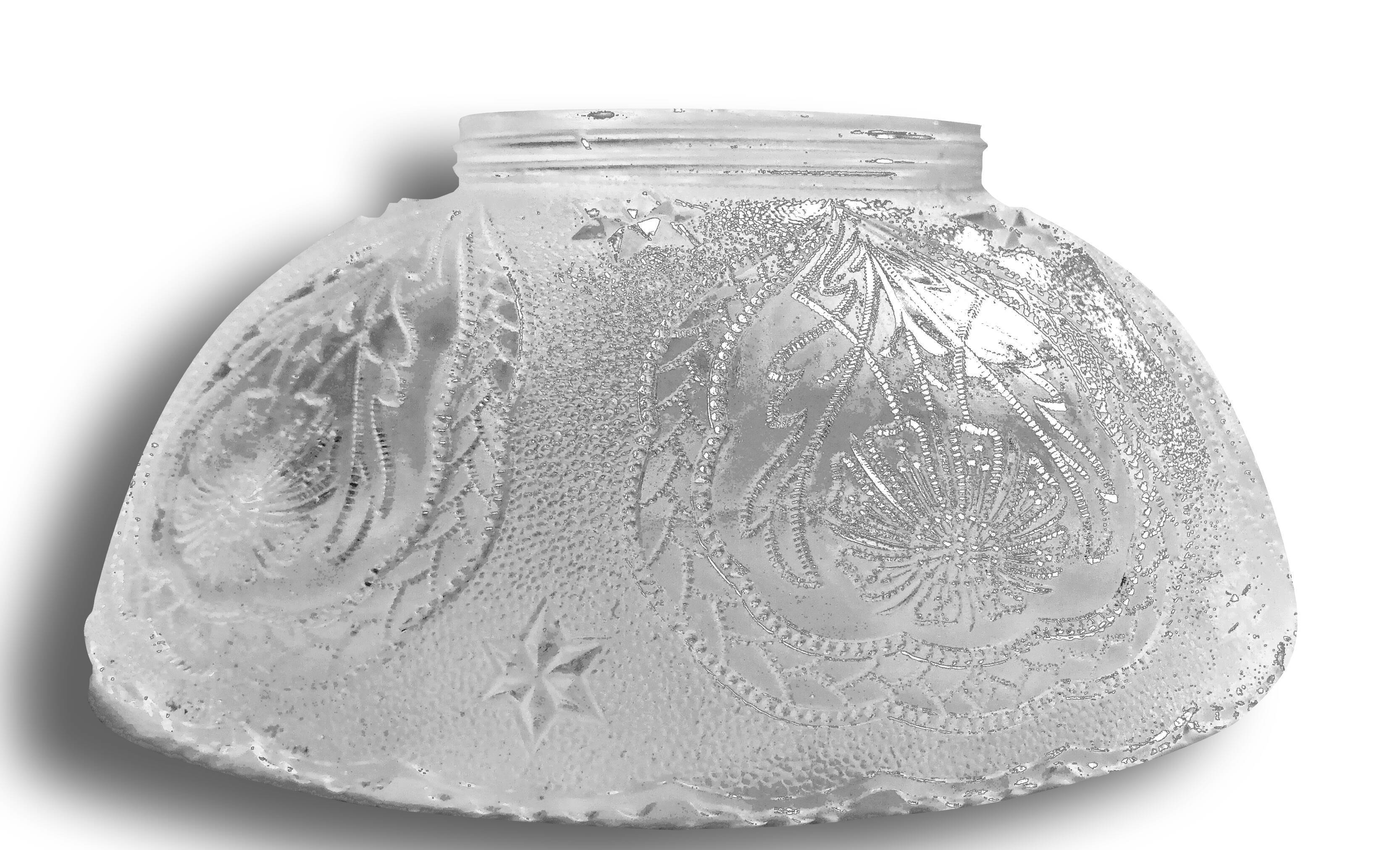 Vintage glass salad bowl