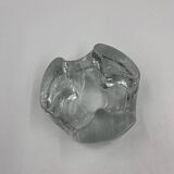 Solid glass candle holder