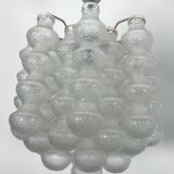 Pair of Mid-Century Murano Bubble Glass chandeliers. Italy 1960s