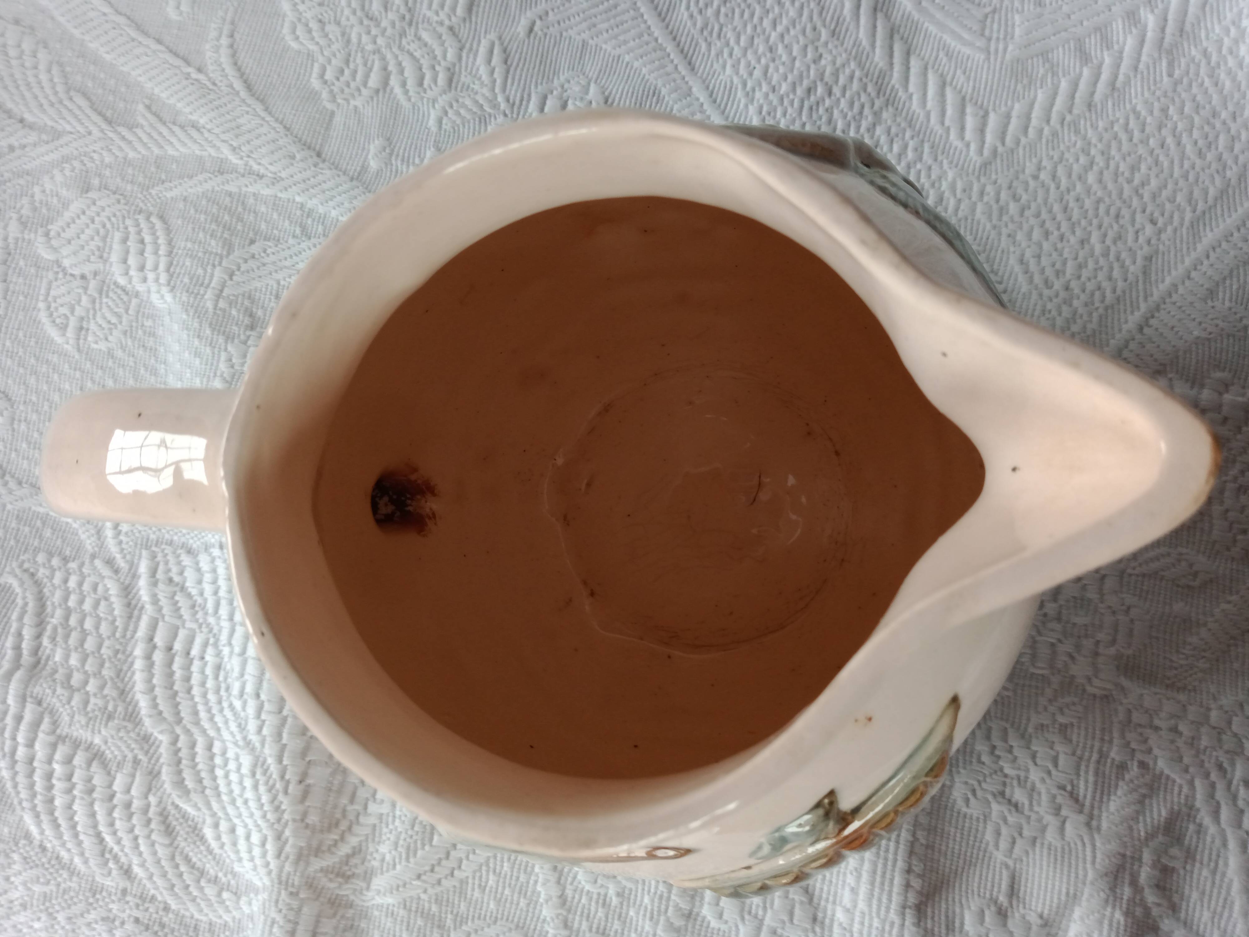 Pitcher jug - Digoin Sarreguemines - Sailboat on the waves and seagull