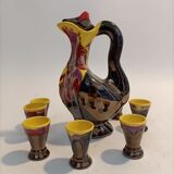1960 Ceramics Liqueur Service Vallauris