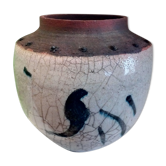 Vase boule en raku