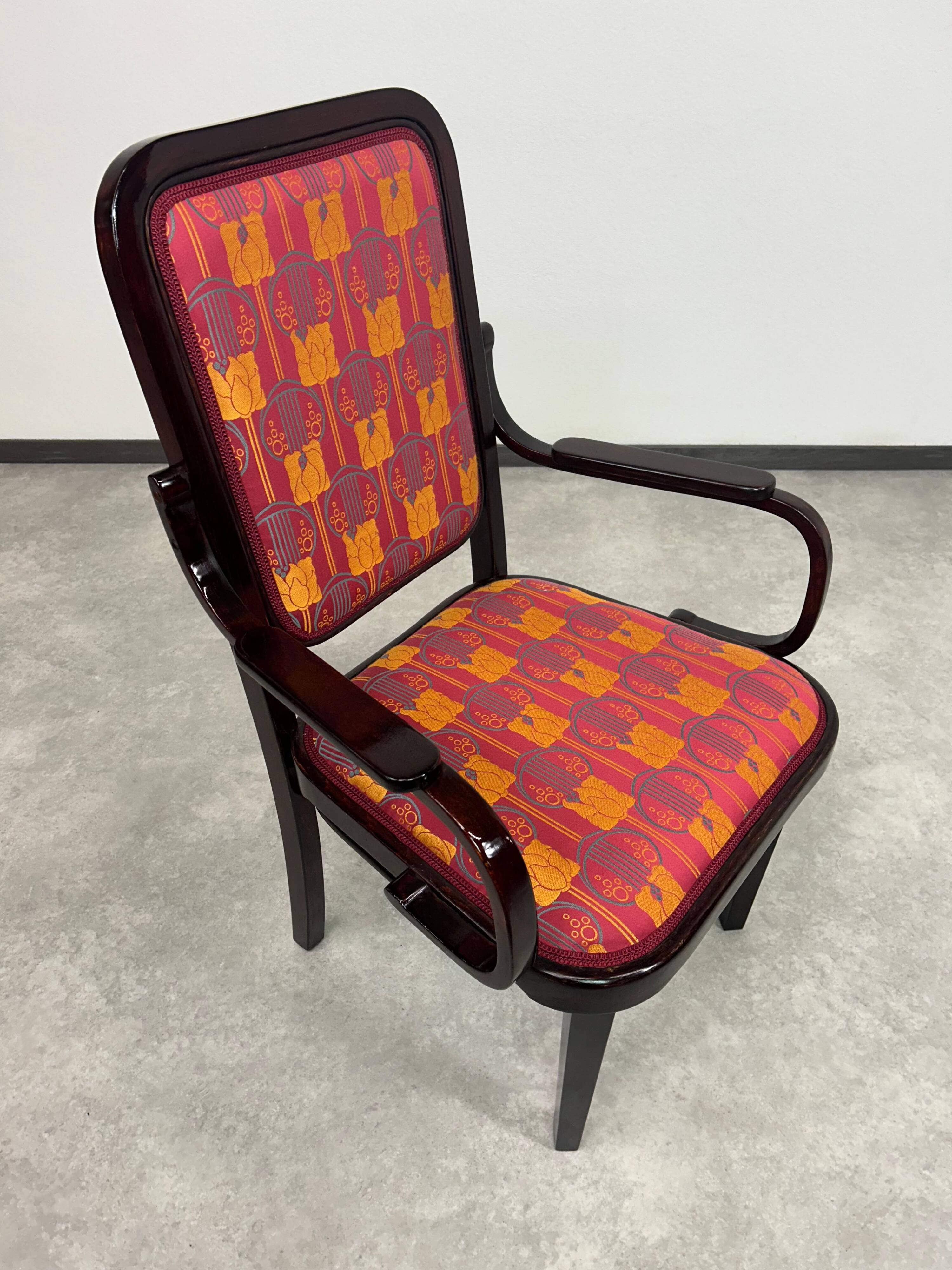 Art Nouveau office chair by Gustav Siegel for Thonet