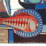 Mid-century Modern German lithograph