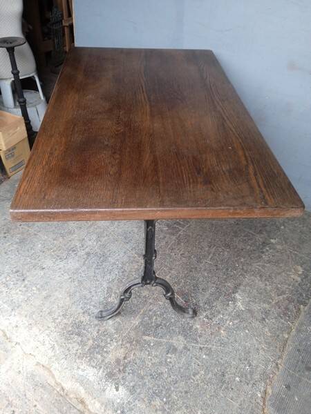 120 cm solid oak bistro table