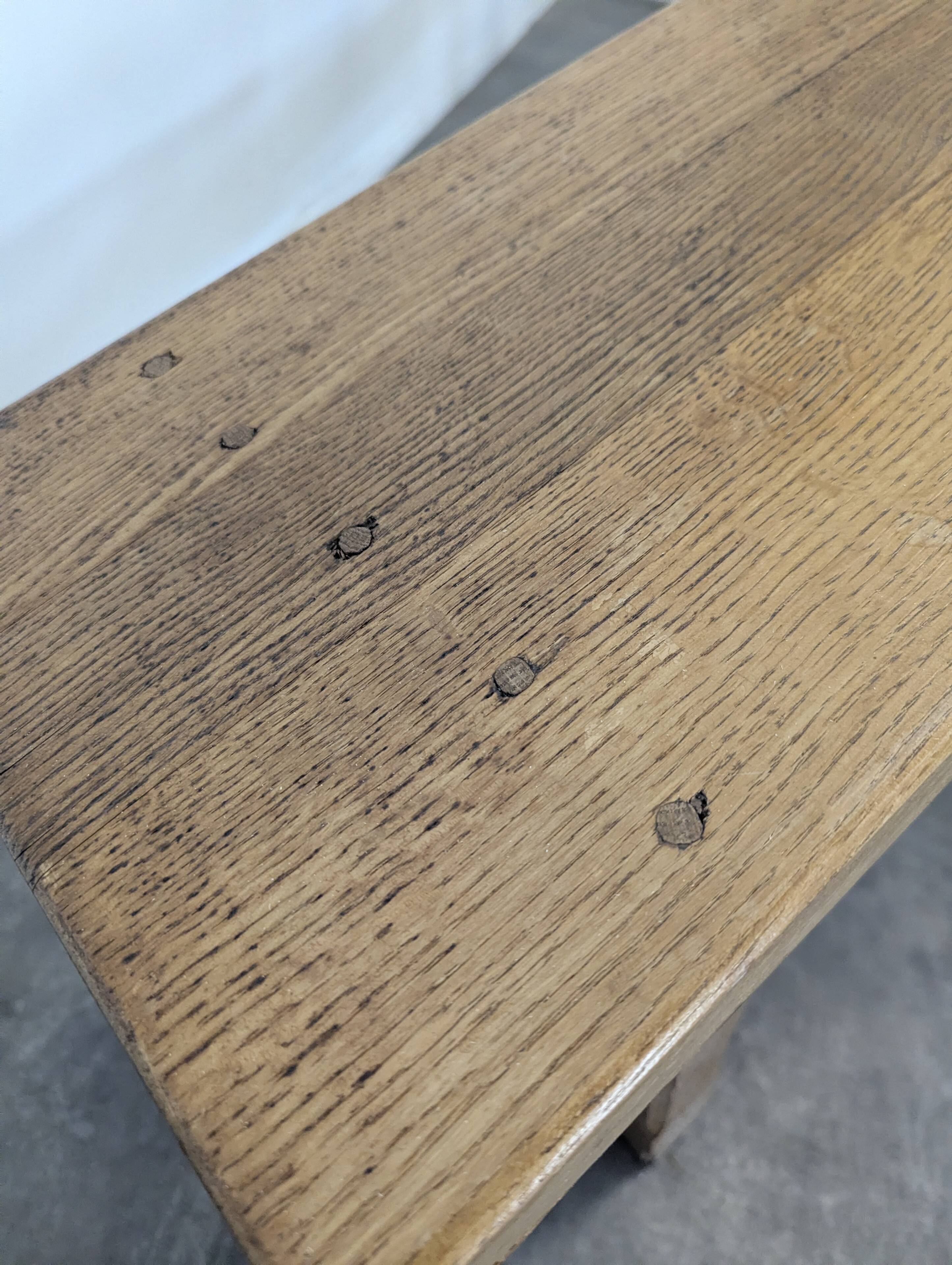 Pair of solid oak benches