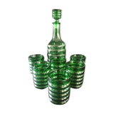 Decanter service + 6 glass glasses