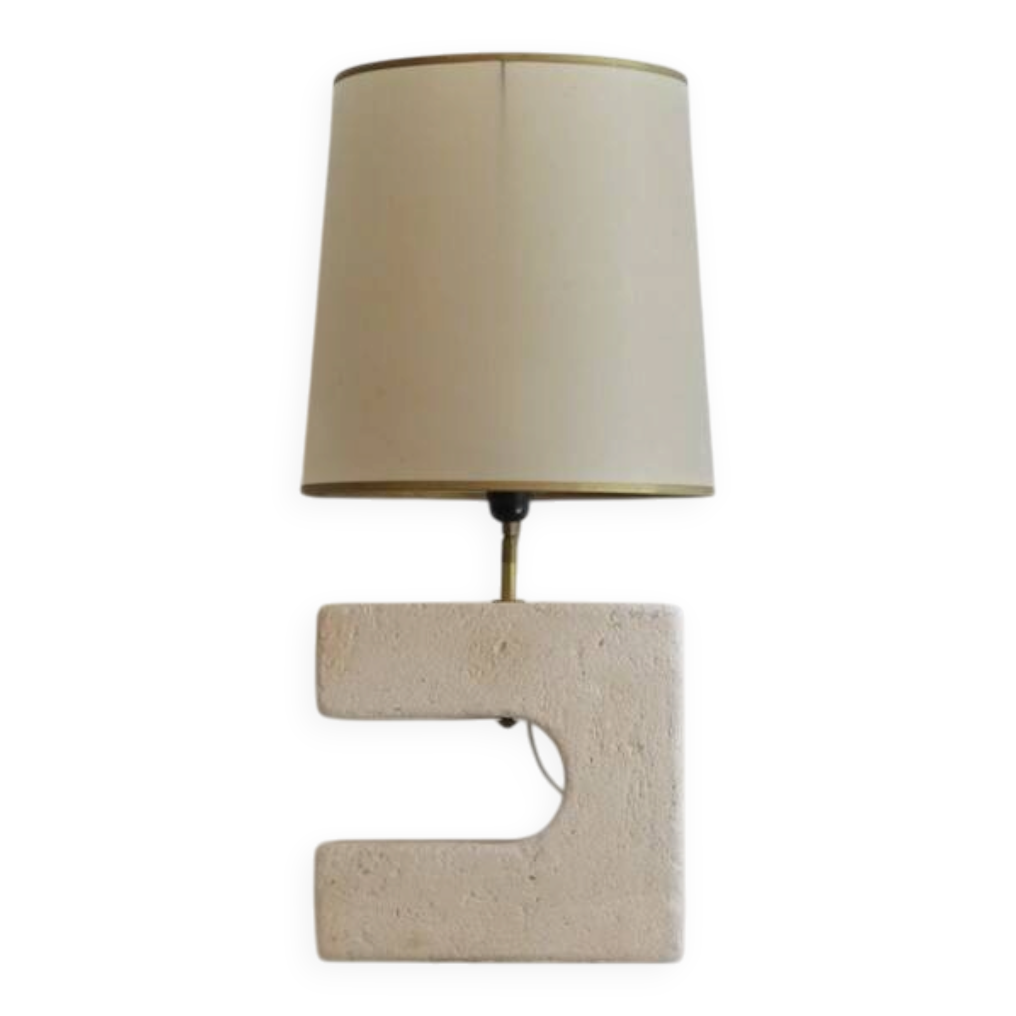 Large sculptural lamp in stone 1970