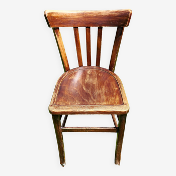 Chaise bistrot en bois foncé