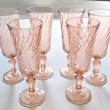 Champagne flutes rosaline swirl arcoroc luminarc